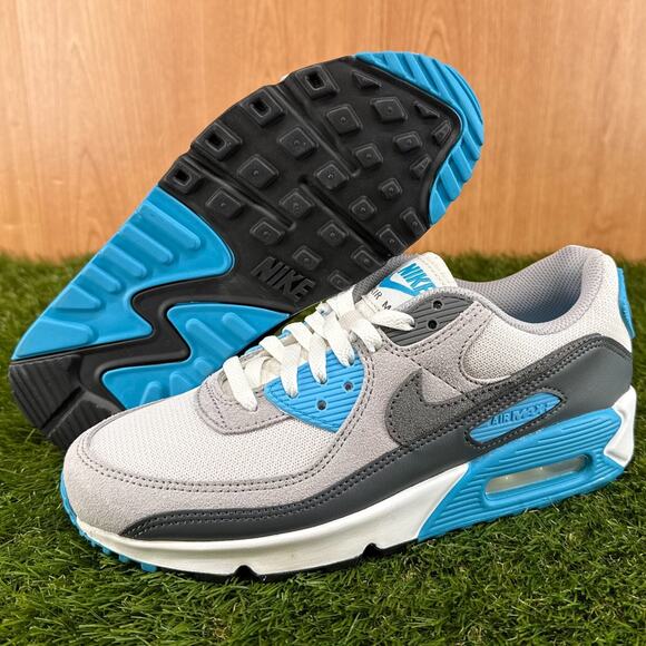 Nike Air Max 90 Blue Lightning Sneakers DM0029-019 Men\'s Sz 6.5 / Women\'s Sz 8